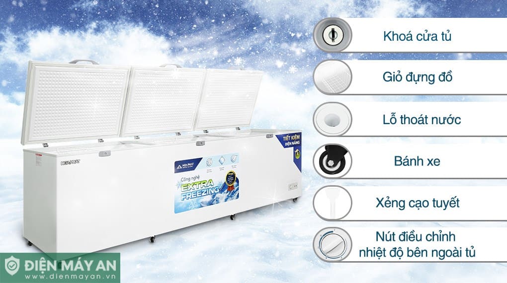 Tủ đông Hòa Phát Inverter 1190 lít HPF AD81190